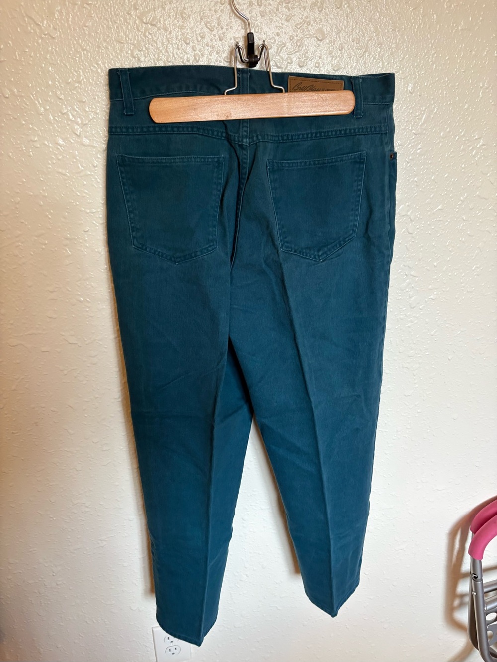 bill blass Women's Straight Leg Jeans in Teal Green